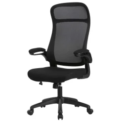 Wohnen Bürostühle*Schwarzer Chefsessel mit Mesh Rücken - Vorianca