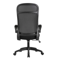 Wohnen Bürostühle*Schwarzer Chefsessel mit Mesh Rücken - Vorianca