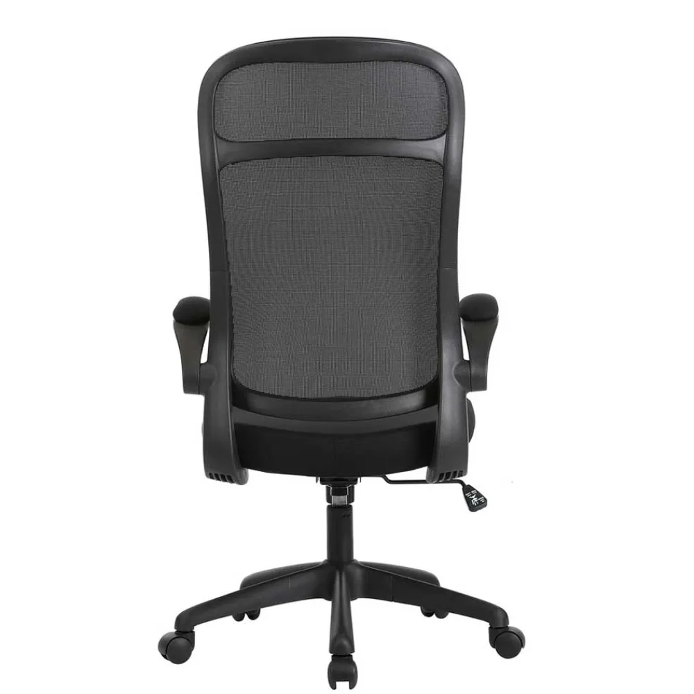 Wohnen Bürostühle*Schwarzer Chefsessel mit Mesh Rücken - Vorianca