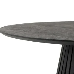 Wohnen Küchentische|Esszimmertische*Schwarzer Design Säulentisch mit Schweizer Kante - Vamaica