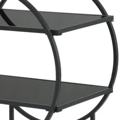 Wohnen Servierwagen|Teewagen*Schwarzer Design-Servierwagen aus Metall - Nucina