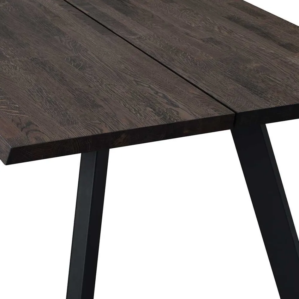 Wohnen Küchen-Essgruppen|Esszimmer Komplett*Schwarzer Eiche Esstisch & Stühle - Namac (fünfteilig)