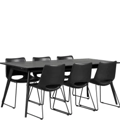 Wohnen Schwarzer Esszimmer Tisch im Retro Style - Vartana