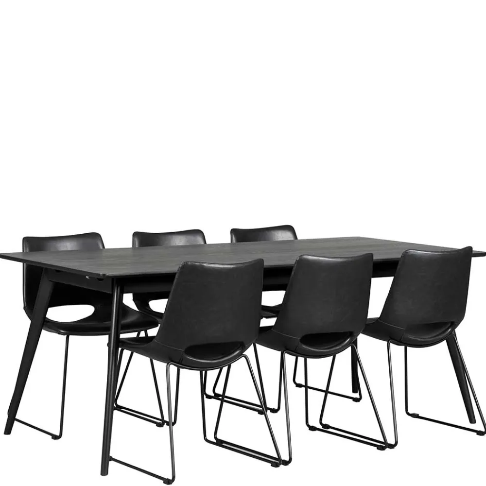 Wohnen Schwarzer Esszimmer Tisch im Retro Style - Vartana