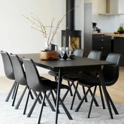 Wohnen Schwarzer Esszimmer Tisch im Retro Style - Vartana