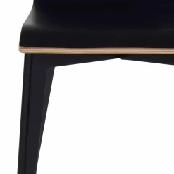 Wohnen Schwarzer Holzstuhl mit Eiche - Join (2er Set)