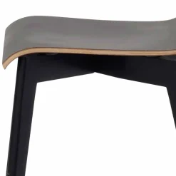 Wohnen Schwarzer Holzstuhl mit Eiche - Join (2er Set)