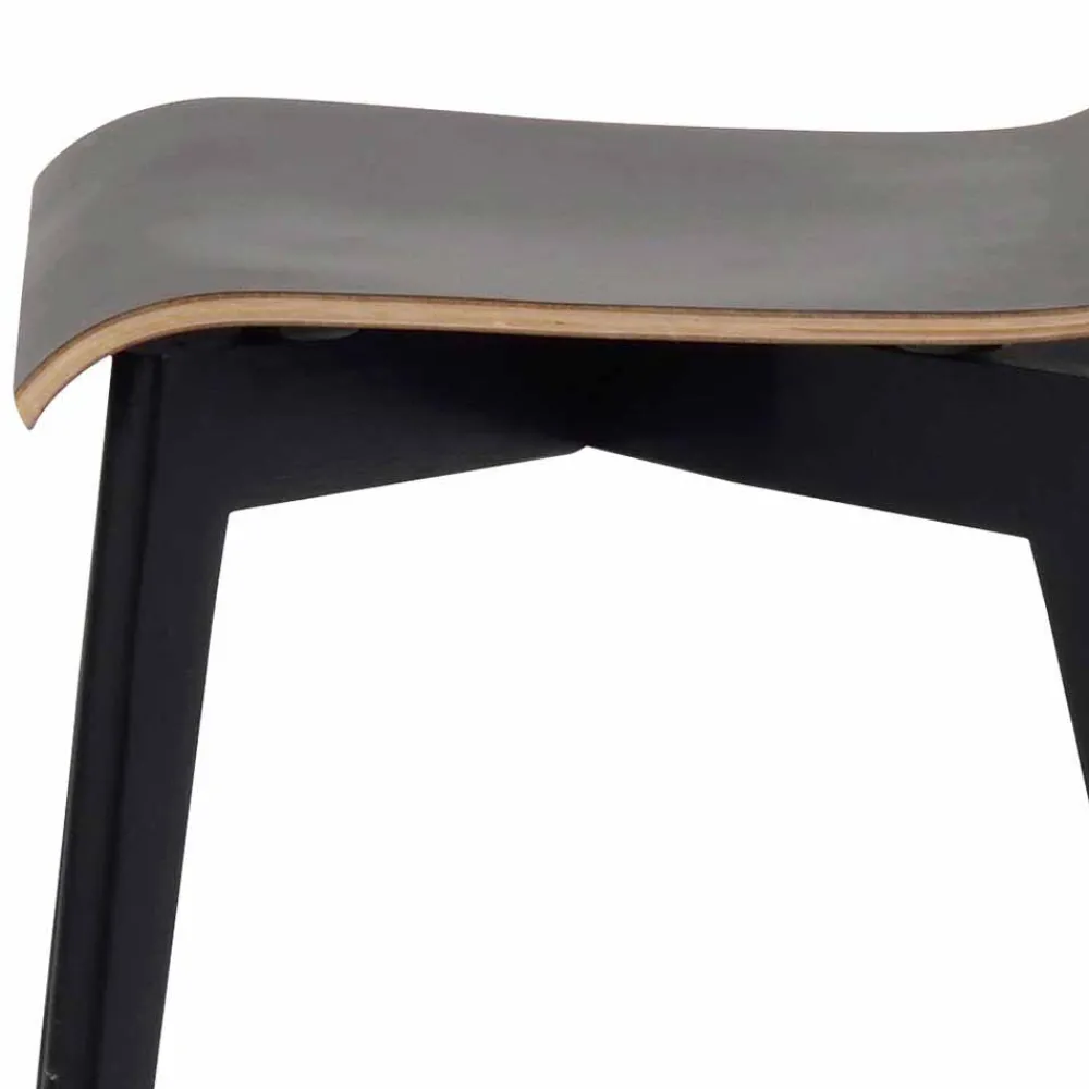 Wohnen Schwarzer Holzstuhl mit Eiche - Join (2er Set)