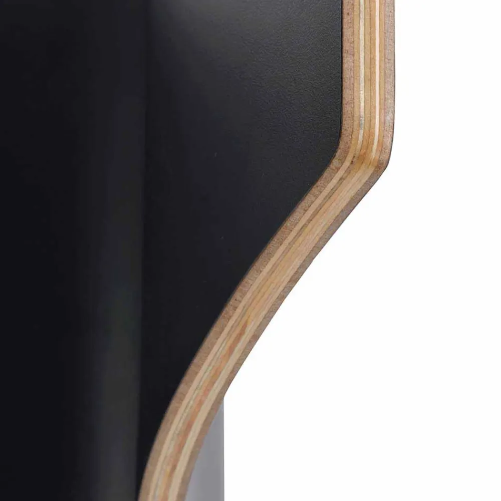 Wohnen Schwarzer Holzstuhl mit Eiche - Join (2er Set)