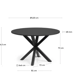 Wohnen Schwarzer Küchentisch in modernem Design - Aknita