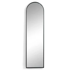 Wohnen Schwarzer Metallspiegel oben gerundet - Dieus