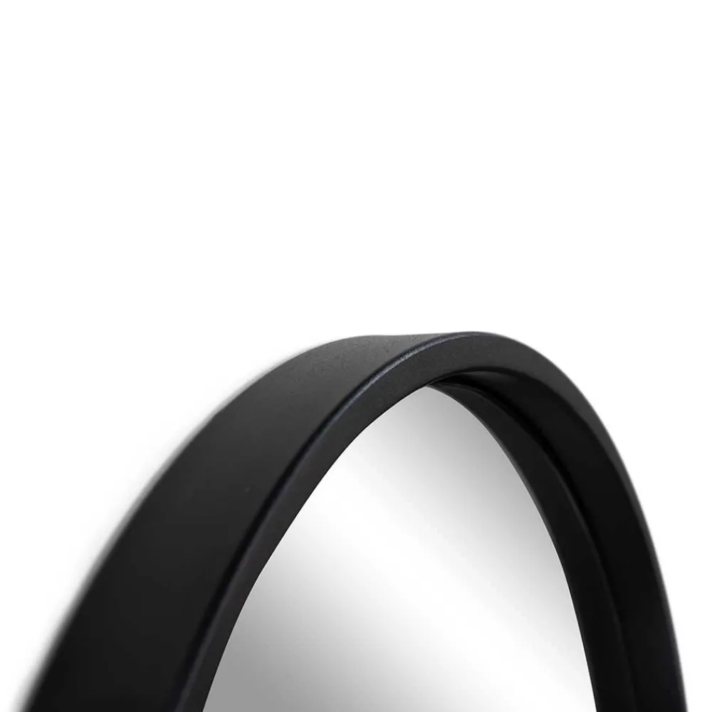 Wohnen Schwarzer Metallspiegel oben gerundet - Dieus