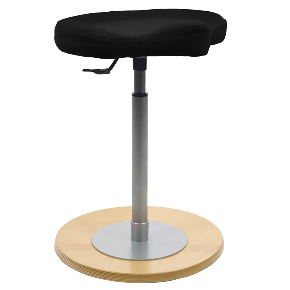 Wohnen Bürostühle|Sessel & Hocker*Schwarzer Pendelhocker aus Flachgewebe - Travorna