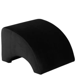 Wohnen Schwarzer Polsterhocker aus Samtvelours - Leverias