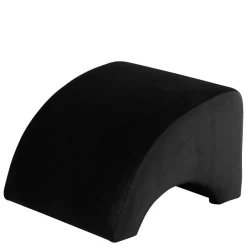 Wohnen Schwarzer Polsterhocker aus Samtvelours - Leverias