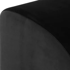 Wohnen Schwarzer Polsterhocker aus Samtvelours - Leverias