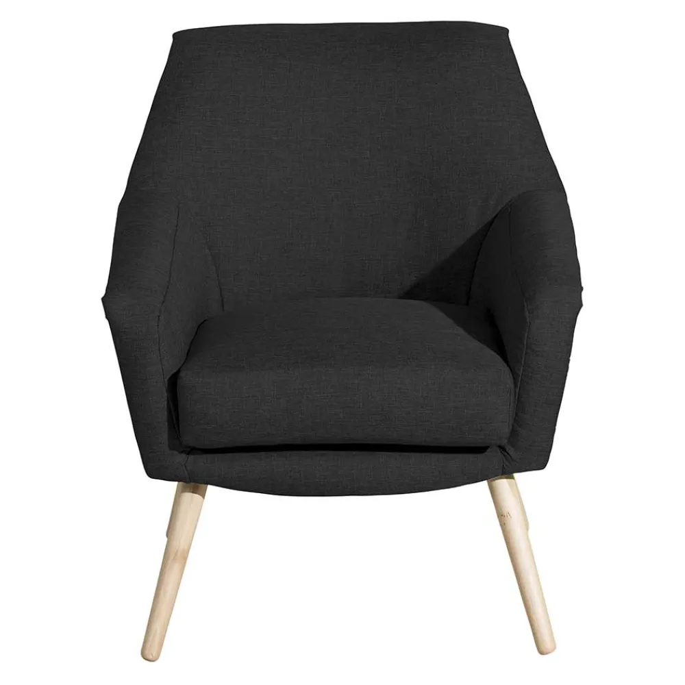 Wohnen Schwarzer Polstersessel aus Webstoff - Chiosma