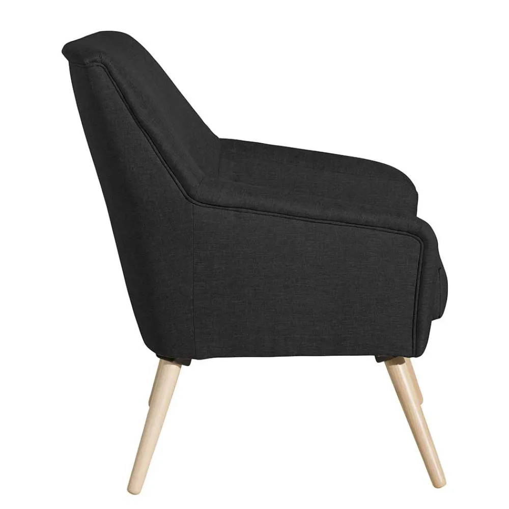 Wohnen Schwarzer Polstersessel aus Webstoff - Chiosma