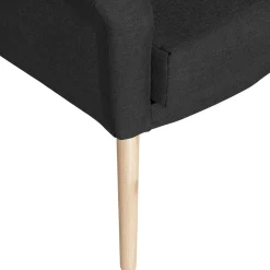 Wohnen Schwarzer Polstersessel aus Webstoff - Chiosma