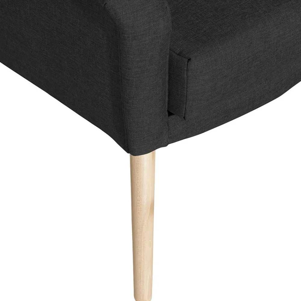 Wohnen Schwarzer Polstersessel aus Webstoff - Chiosma