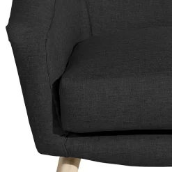 Wohnen Schwarzer Polstersessel aus Webstoff - Chiosma
