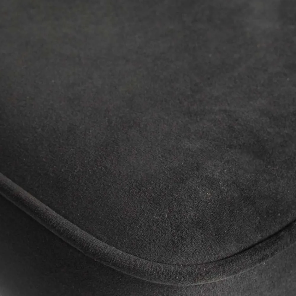 Wohnen Schwarzer Retro Samt Barstuhl in zwei Höhen - Abelless