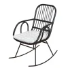 Wohnen Rattanmöbel*Schwarzer Schaukelstuhl modern - Italiano
