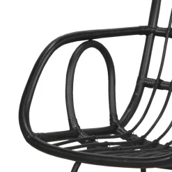 Wohnen Rattanmöbel*Schwarzer Schaukelstuhl modern - Italiano