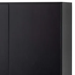 Wohnen Esszimmer-Vitrinen|Vitrinen*Schwarzer Schrank mit Doppeltür - 100x155x40 - Burgossi