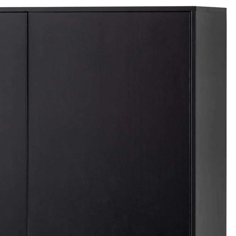 Wohnen Esszimmer-Vitrinen|Vitrinen*Schwarzer Schrank mit Doppeltür - 100x155x40 - Burgossi