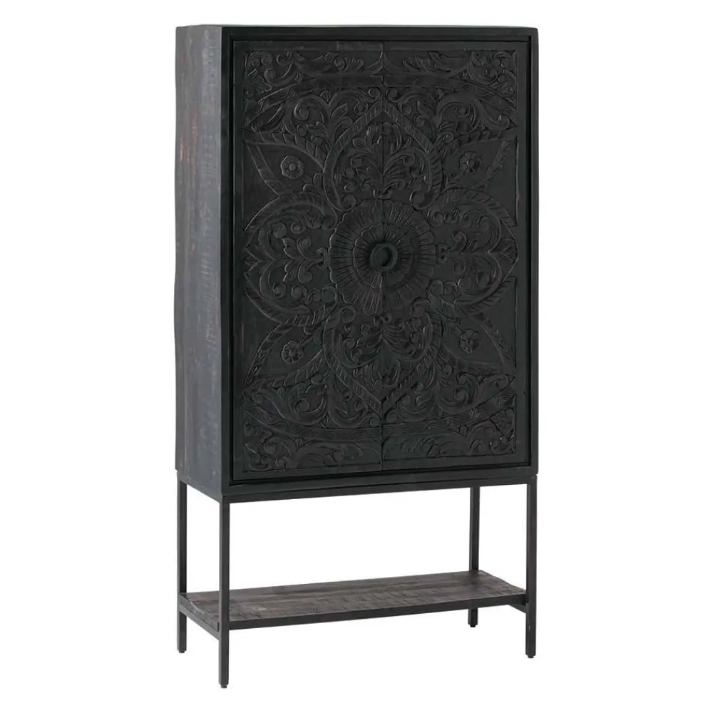 Wohnen Schwarzer Schrank mit Schnitzereien - Namibe