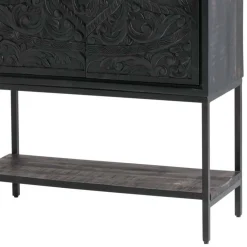 Wohnen Schwarzer Schrank mit Schnitzereien - Namibe