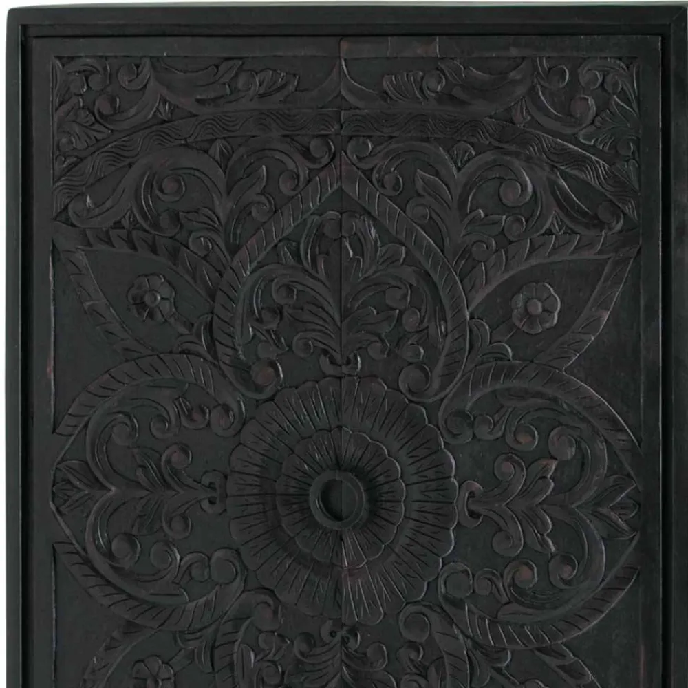 Wohnen Schwarzer Schrank mit Schnitzereien - Namibe