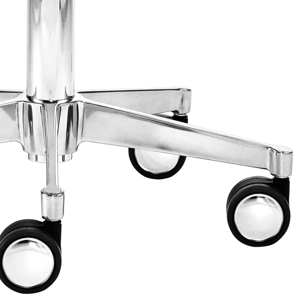 Wohnen Schwarzer Schreibtisch Hocker auf Rollen - Arianno