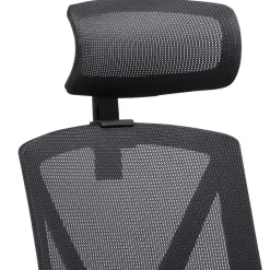 Wohnen Schwarzer Schreibtischsessel mit Lordosenstütze - Drike