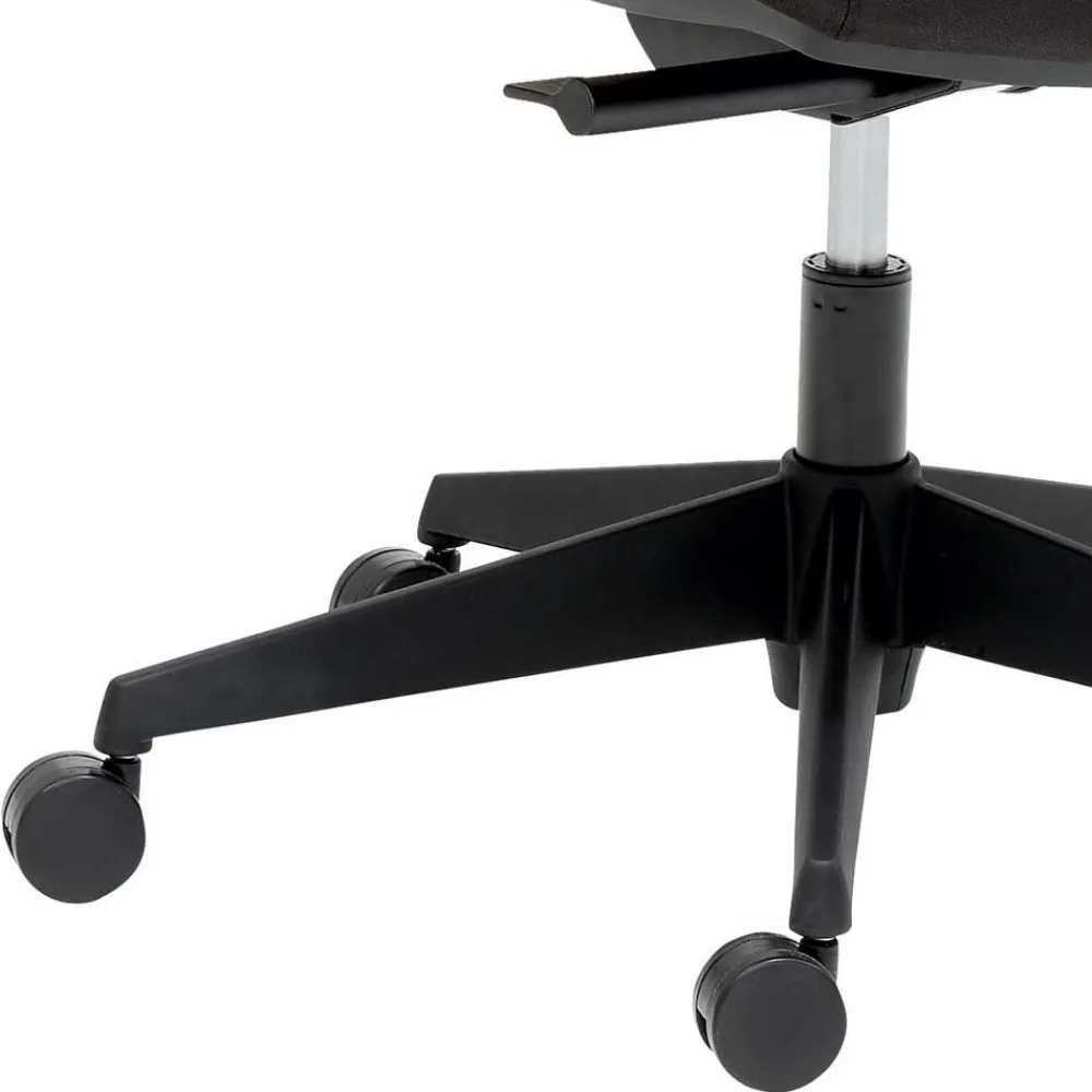 Wohnen Schwarzer Schreibtischsessel mit Lordosenstütze - Drike