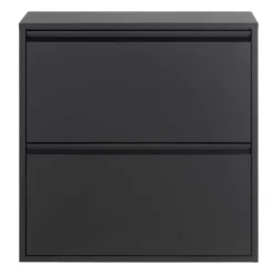 Wohnen Schuhschränke*Schwarzer Schuhschrank aus Stahl - Silo