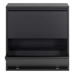 Wohnen Schuhschränke*Schwarzer Schuhschrank aus Stahl - Silo