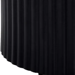 Wohnen Schwarzer Sofatisch mit gerilltem Zylindergestell - Crocetta