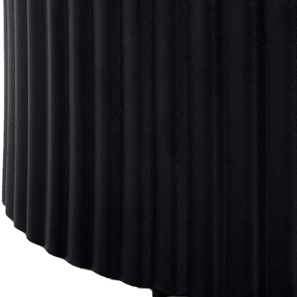 Wohnen Schwarzer Sofatisch mit gerilltem Zylindergestell - Crocetta