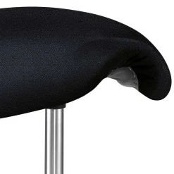 Wohnen Sessel & Hocker|Barhocker*Schwarzer Stoff Bürohocker mit Dreh-Rollen-Gestell - Calvin