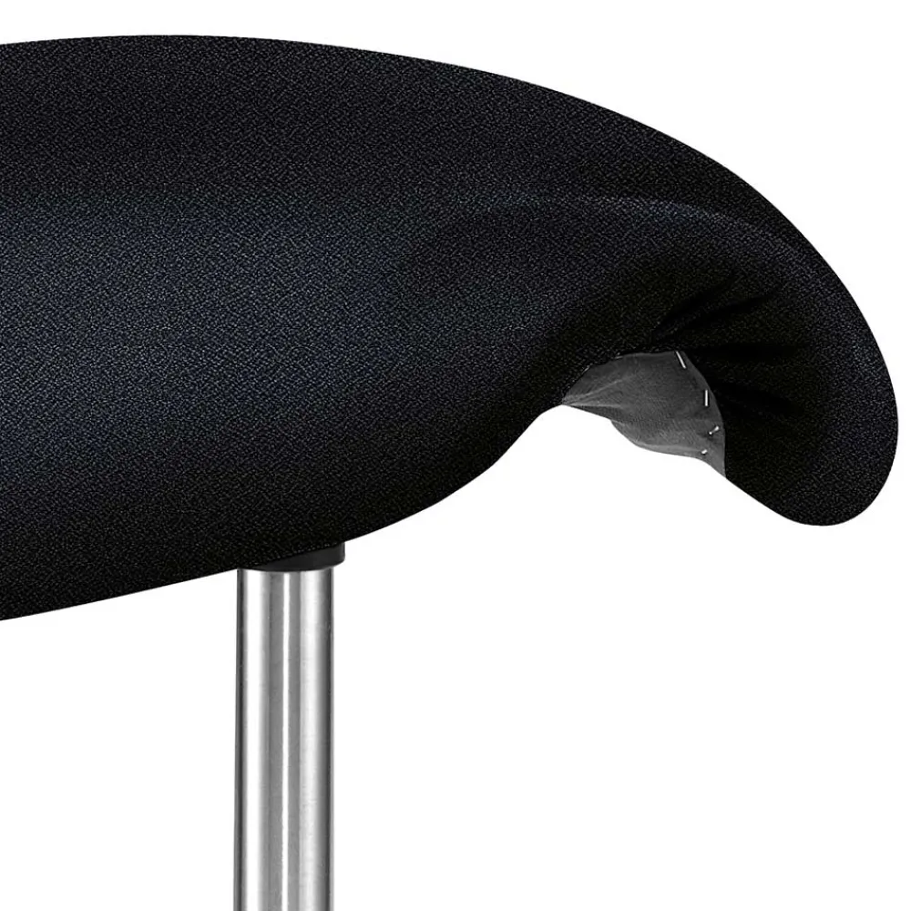 Wohnen Sessel & Hocker|Barhocker*Schwarzer Stoff Bürohocker mit Dreh-Rollen-Gestell - Calvin