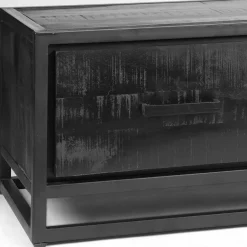 Wohnen Loft Möbel|Industrial Möbel*Schwarzer TV Unterschrank im Industry Stil - Esturado