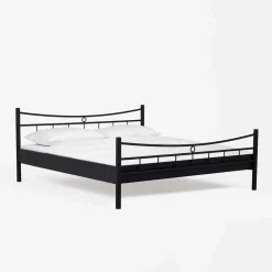 Wohnen Schwarzes Bett Molisea aus Metall