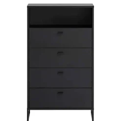 Wohnen Garderoben|Garderoben*Schwarzes Flurmöbel Set - Anderian (vierteilig)