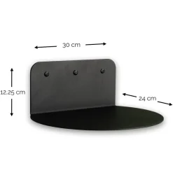 Wohnen Schwarzes Hängeboard in halbrunder Form - Feliana