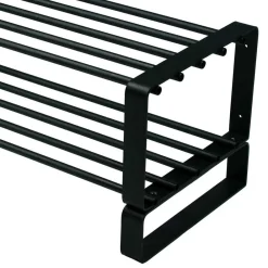 Wohnen Schwarzes Schuh-Regal aus Stahl - Satroni