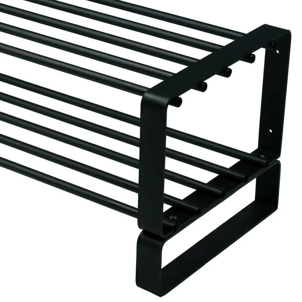 Wohnen Schwarzes Schuh-Regal aus Stahl - Satroni