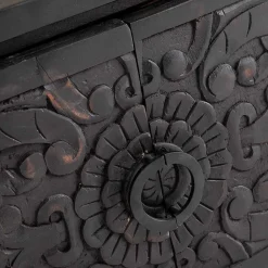 Wohnen Schwarzes TV Board mit Schnitzereien - Namibe