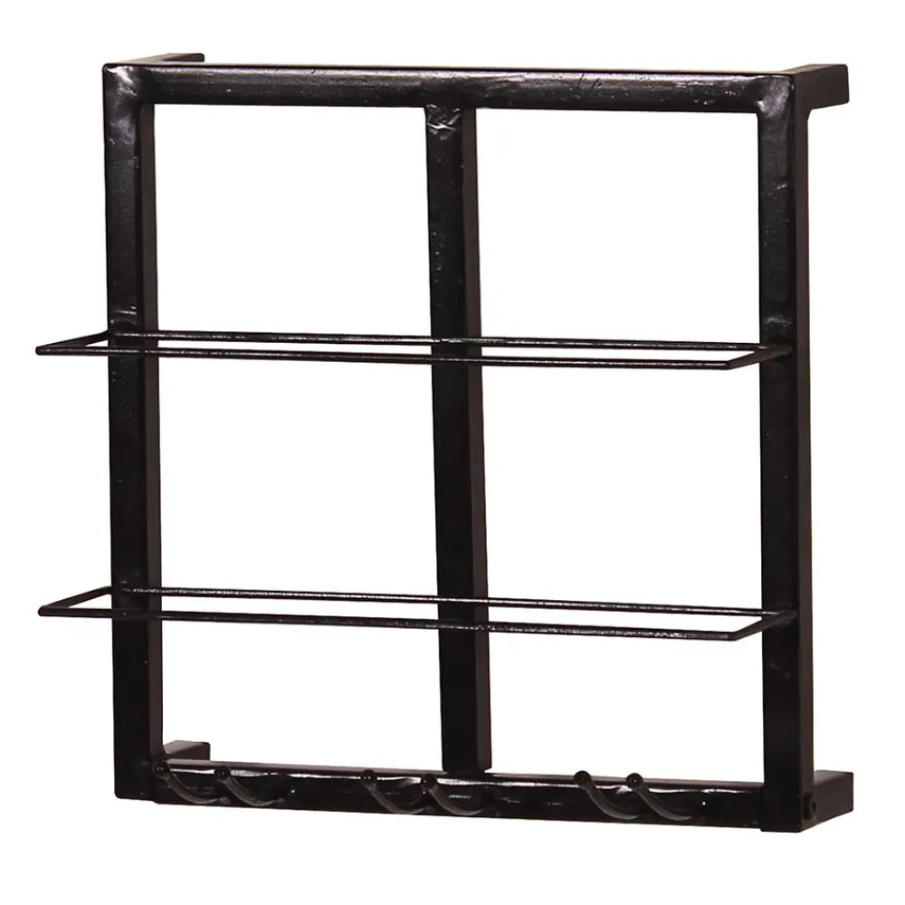 Wohnen Esszimmerregale|Regale*Schwarzes Wandregal für Weinflaschen - Charlots